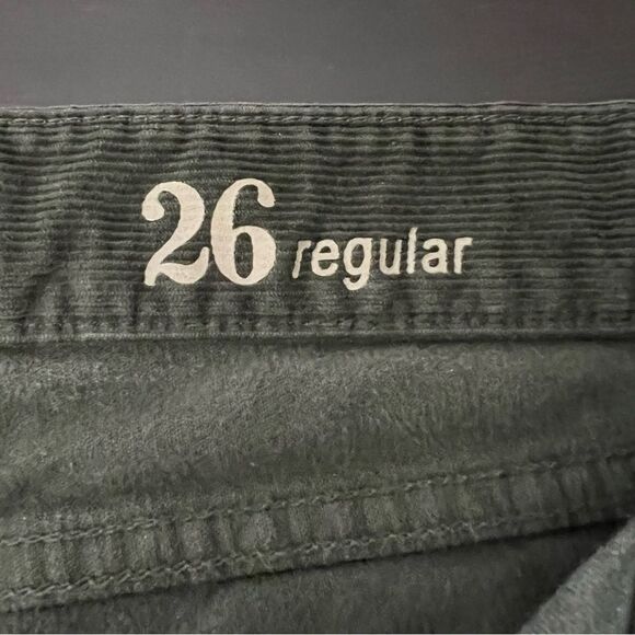 J. Crew Pants Womens 26 Regular Green Midrise Toothpick Corduroy Skinny Stretch - Picture 9 of 15
